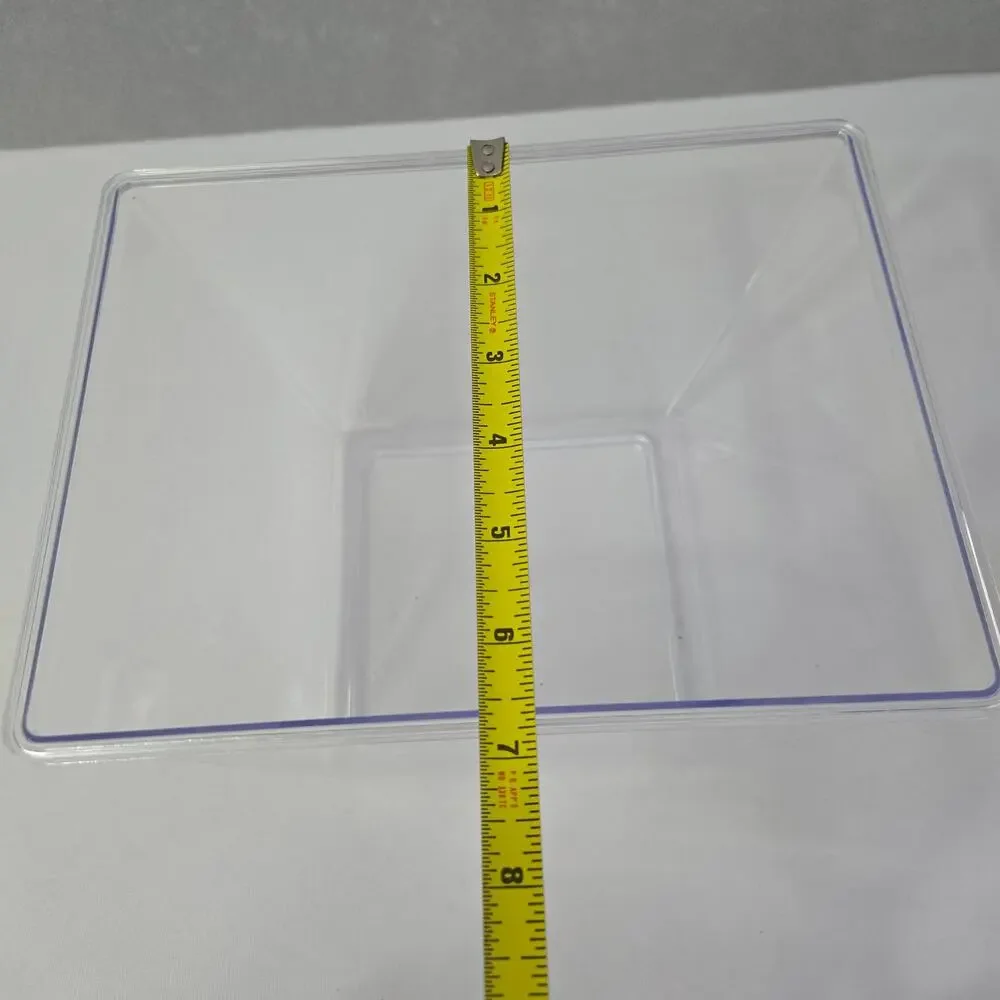 Square 3 qt Plastic Aquarium Fish Tank with Removable Lid Including Gravel